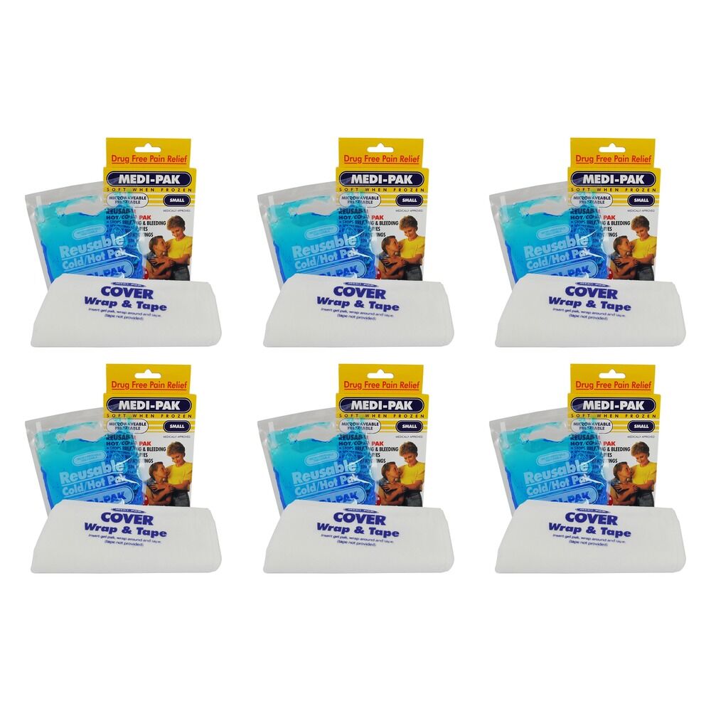 Medi-Ice Pak Hot & Cold Gel Pack Small 250g Bundle of 6