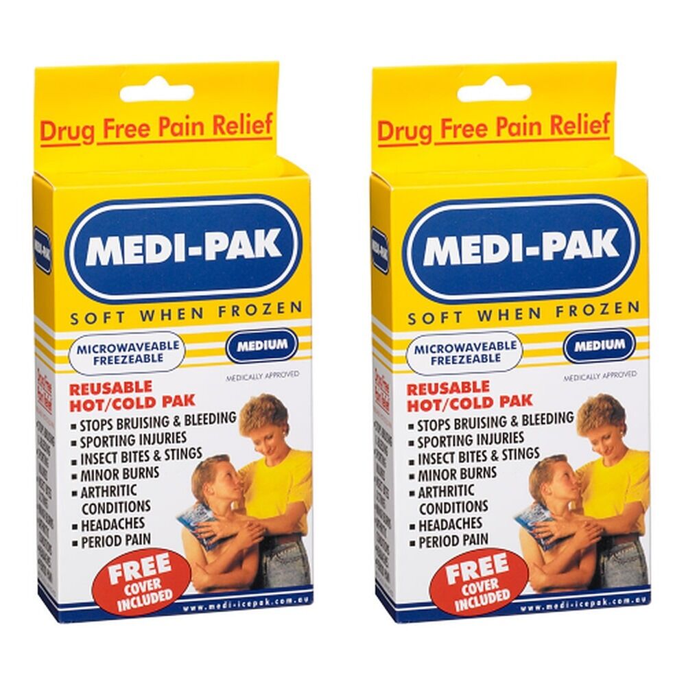 Medi-Ice Pak Hot & Cold Gel Pack Medium 420g Bundle of 2