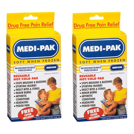 Medi-Ice Pak Hot & Cold Gel Pack Medium 420g Bundle of 2