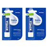 NIVEA 24h Melt-In Moisture Lip Balm Original 4.8g Pack of 2