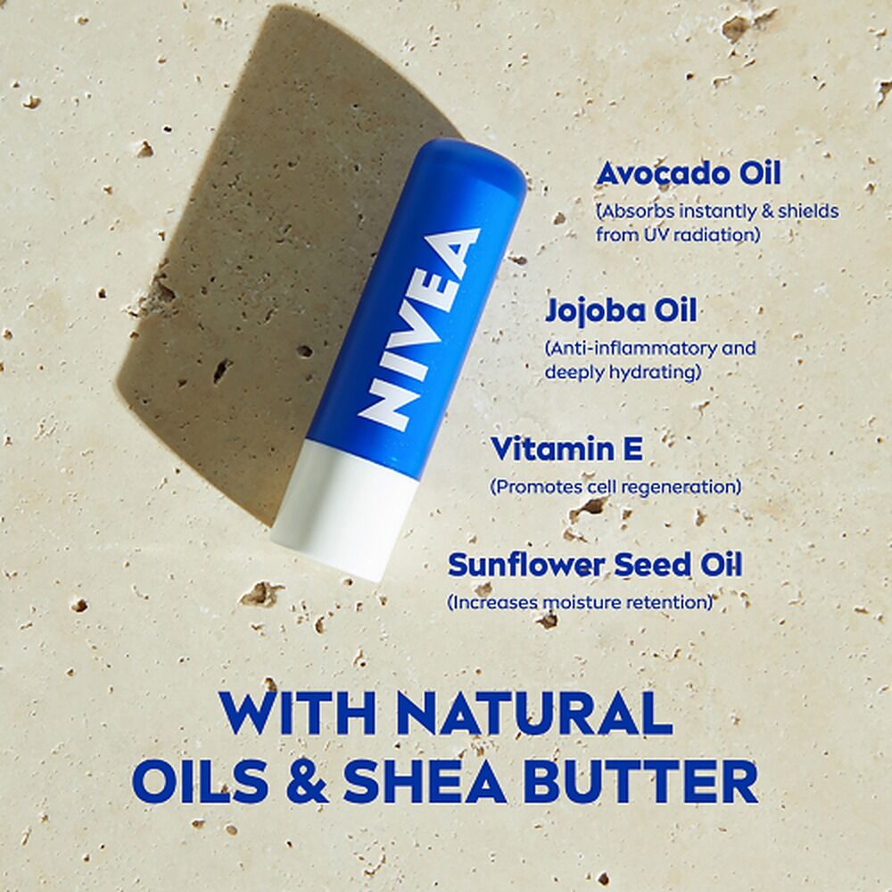 NIVEA 24h Melt-In Moisture Lip Balm Original 4.8g