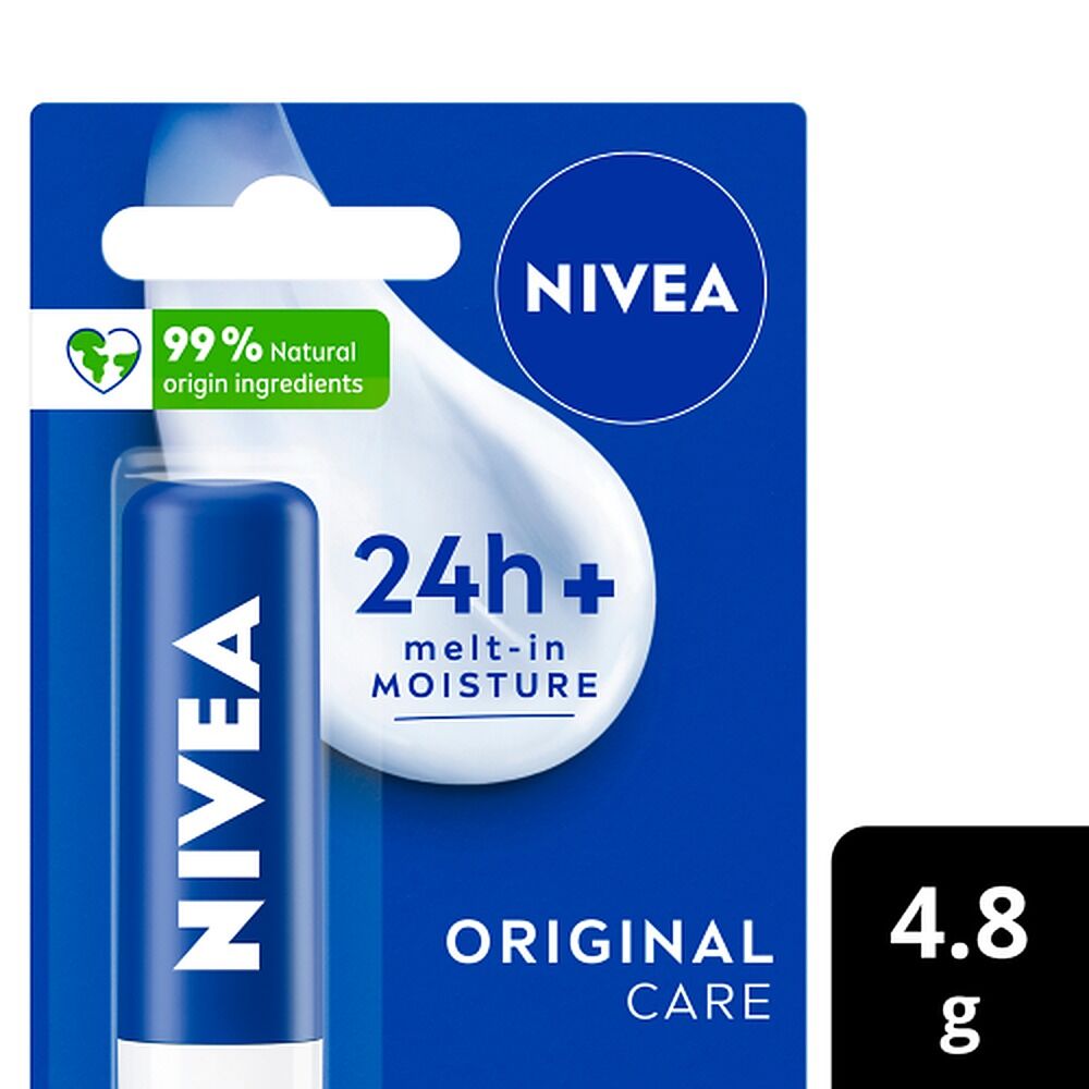 NIVEA 24h Melt-In Moisture Lip Balm Original 4.8g