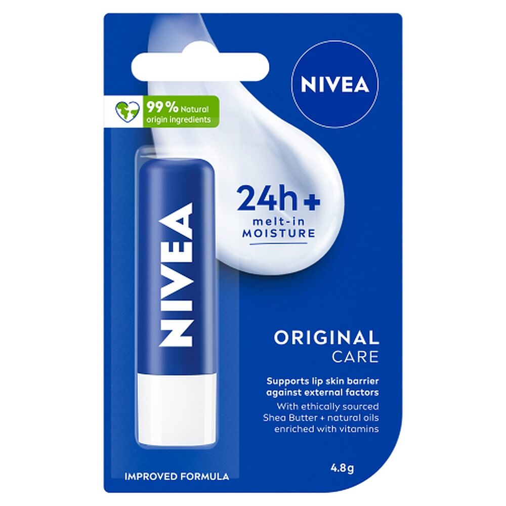 NIVEA 24h Melt-In Moisture Lip Balm Original 4.8g