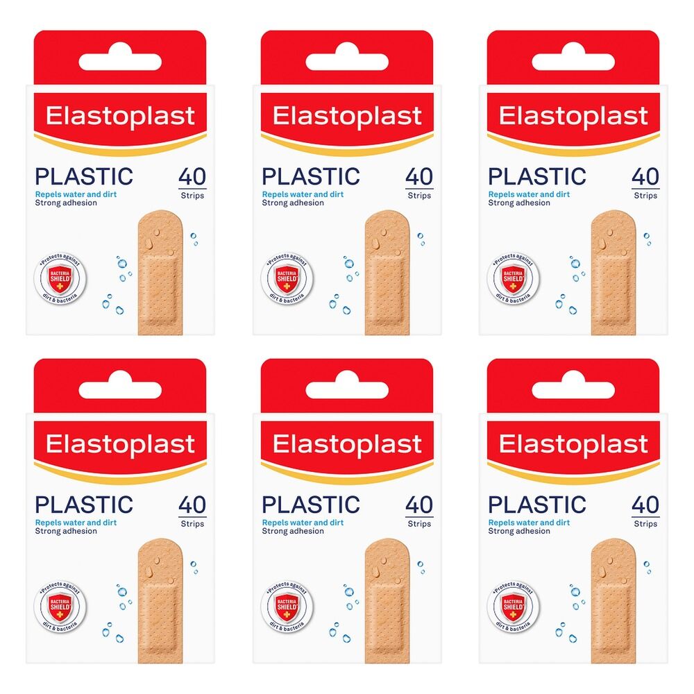Elastoplast Plastic Plasters 40 Pack Bundle of 6