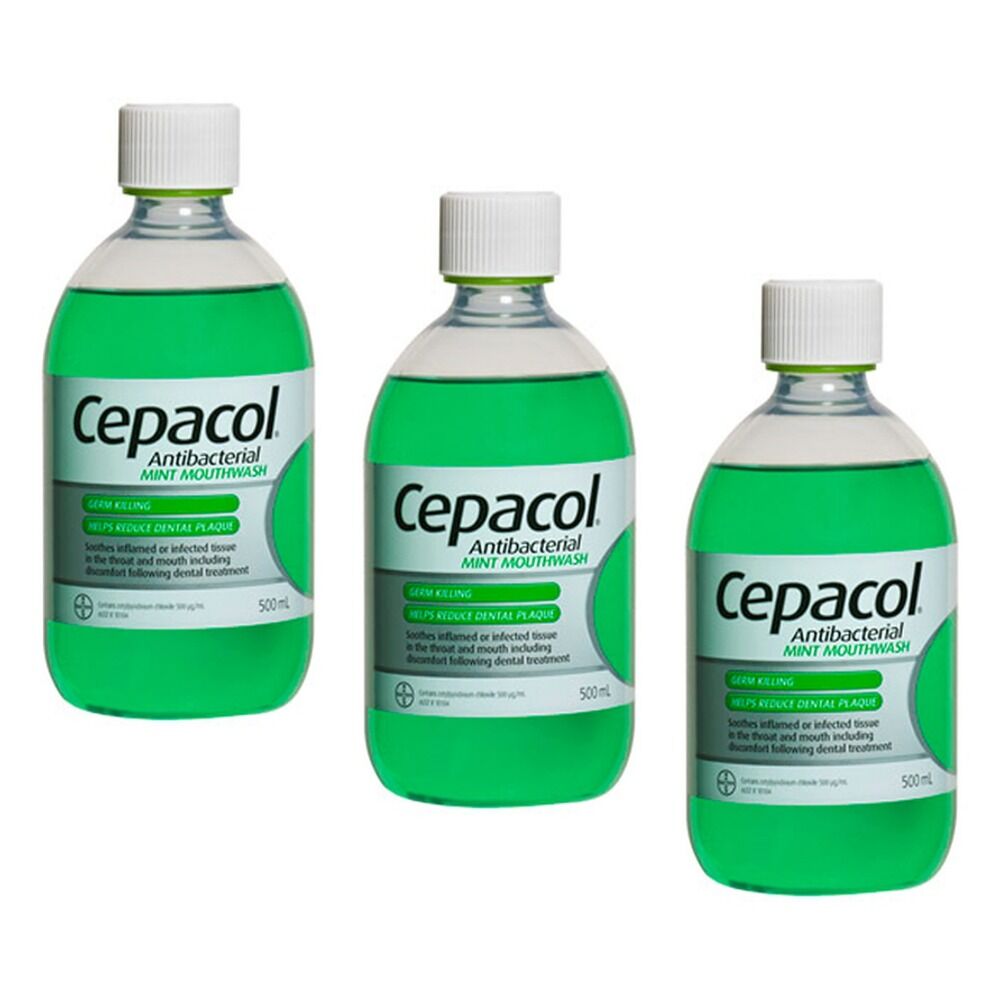 Cepacol Mint Solution 500mL Pack of 3
