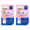 NIVEA 24H Melt-In Lip Care Pearly Shine Lip Balm 4.8g Pack of 2