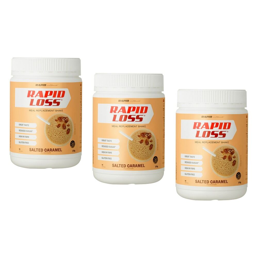 Rapid Loss Salted Caramel Shake 575g Pack of 3