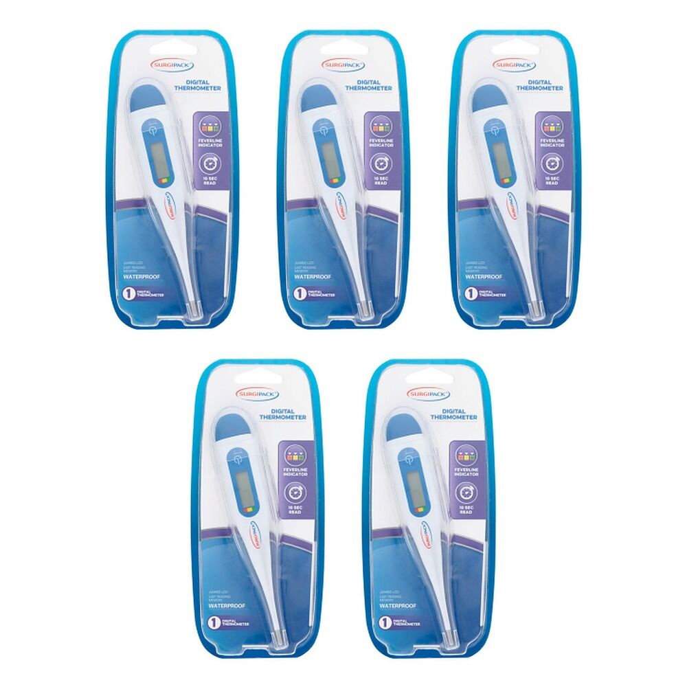 SurgiPack Digital Thermometer Standard Pack of 5