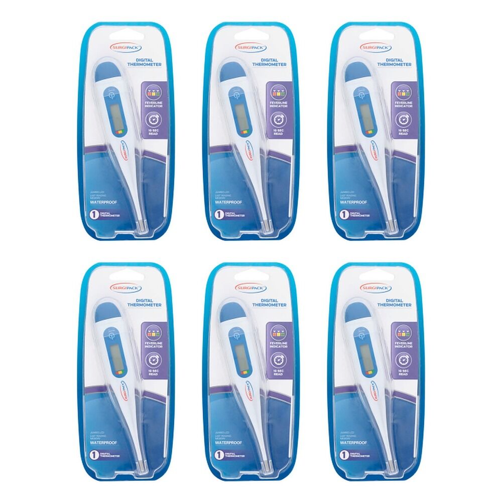 SurgiPack Digital Thermometer Standard Pack of 6