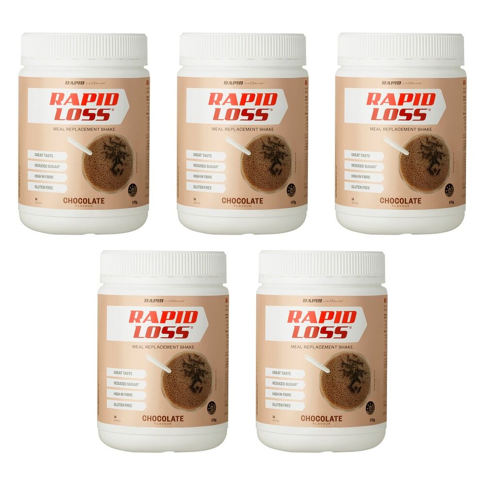 Rapid Loss Chocolate Meal Replacement Shake 575g Pack of 5
