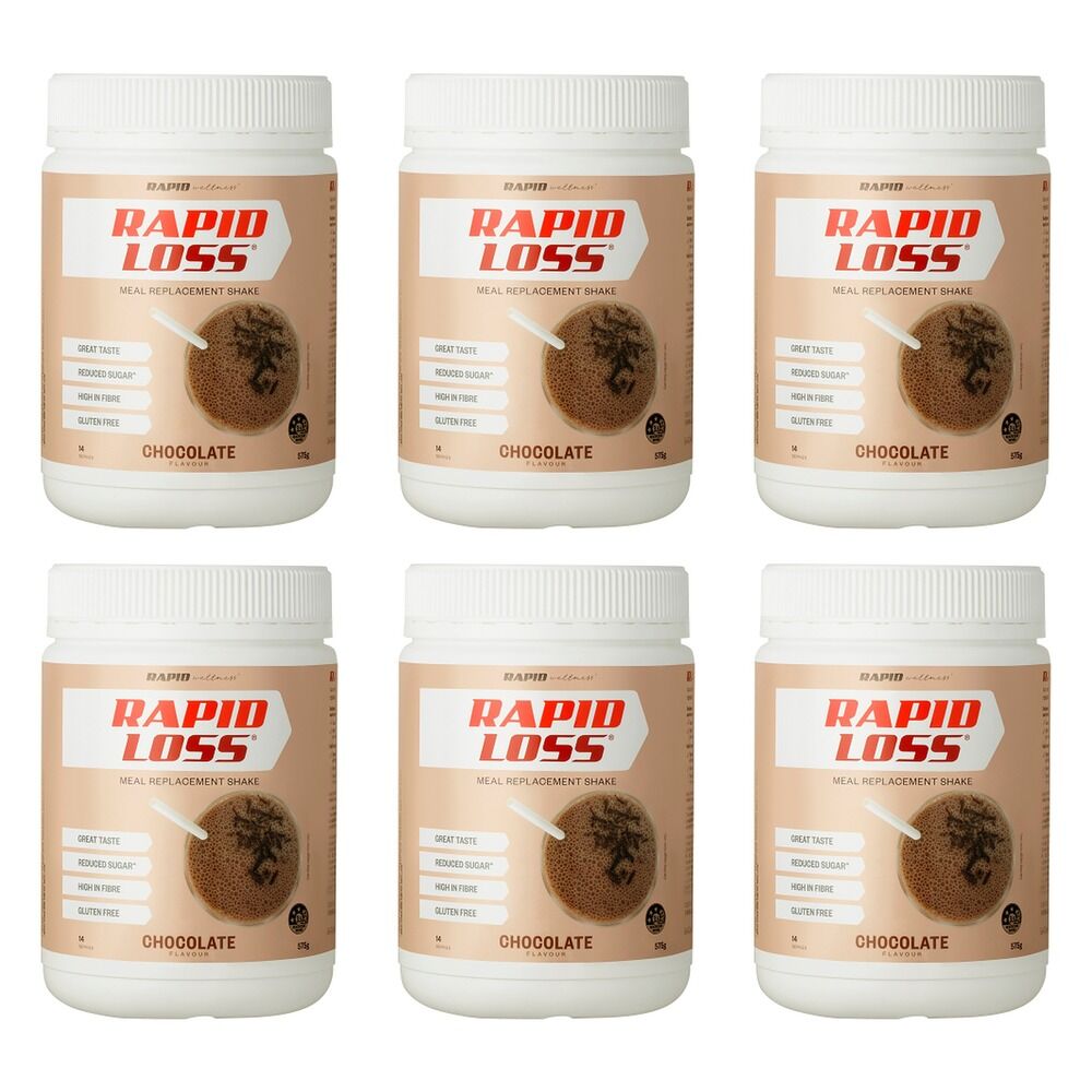 Rapid Loss Chocolate Meal Replacement Shake 575g Pack of 6