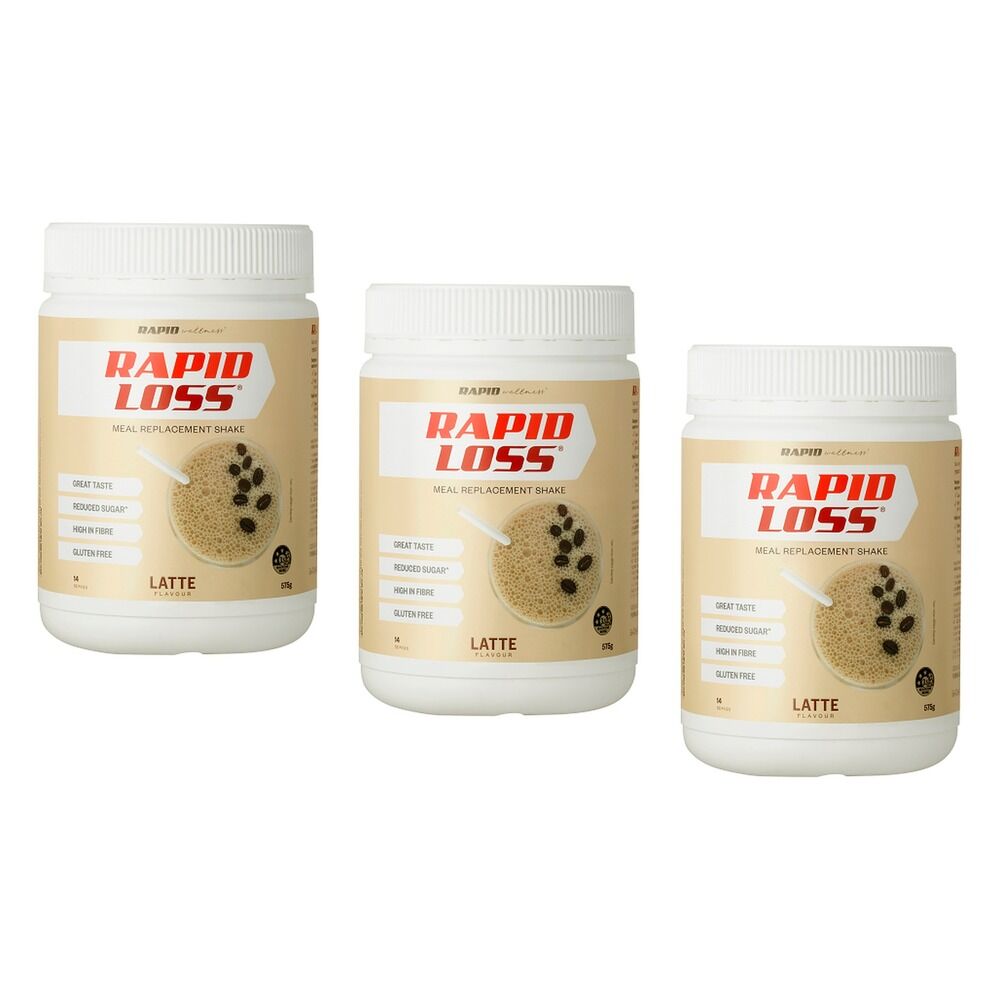 Rapid Loss Latte Shake 575g Pack of 3