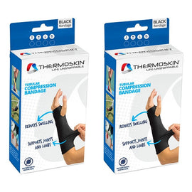 Thermoskin Tubular Compression Bandage Medium Black Pack of 2