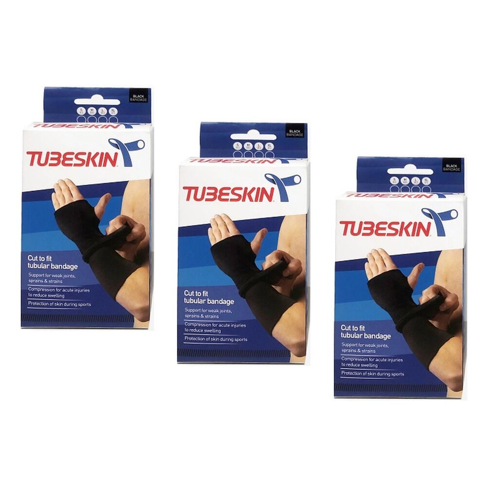Thermoskin Tubiskin Tubular Compression Bandage Extra Large Black Pack of 3