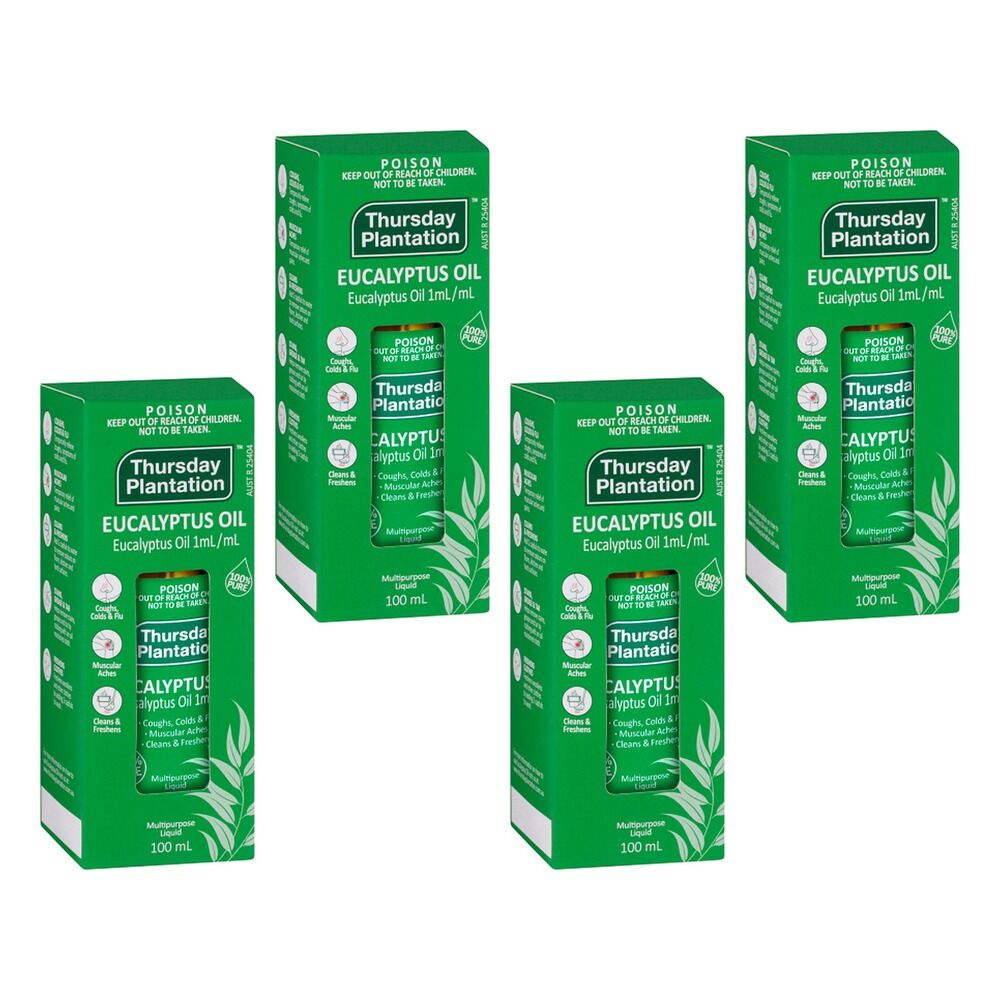Thursday Plantation Eucalyptus Oil Pure 100mL Pack of 4