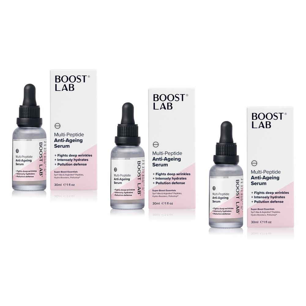 Boost Lab Multi-Peptide Anti-Ageing Serum 30mL Pack of 3