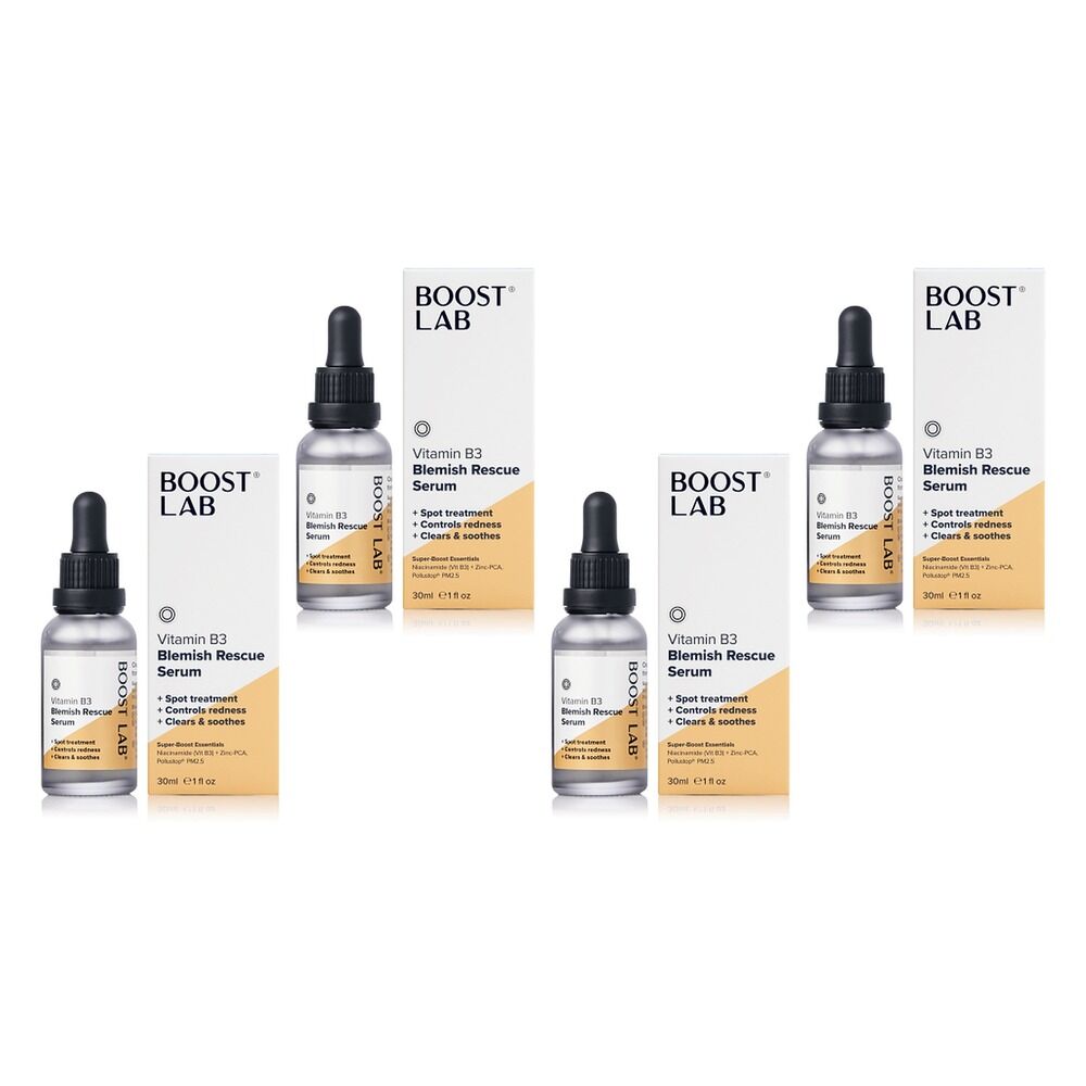 Boost Lab Vitamin B3 Blemish Rescue Serum 30mL Pack of 4