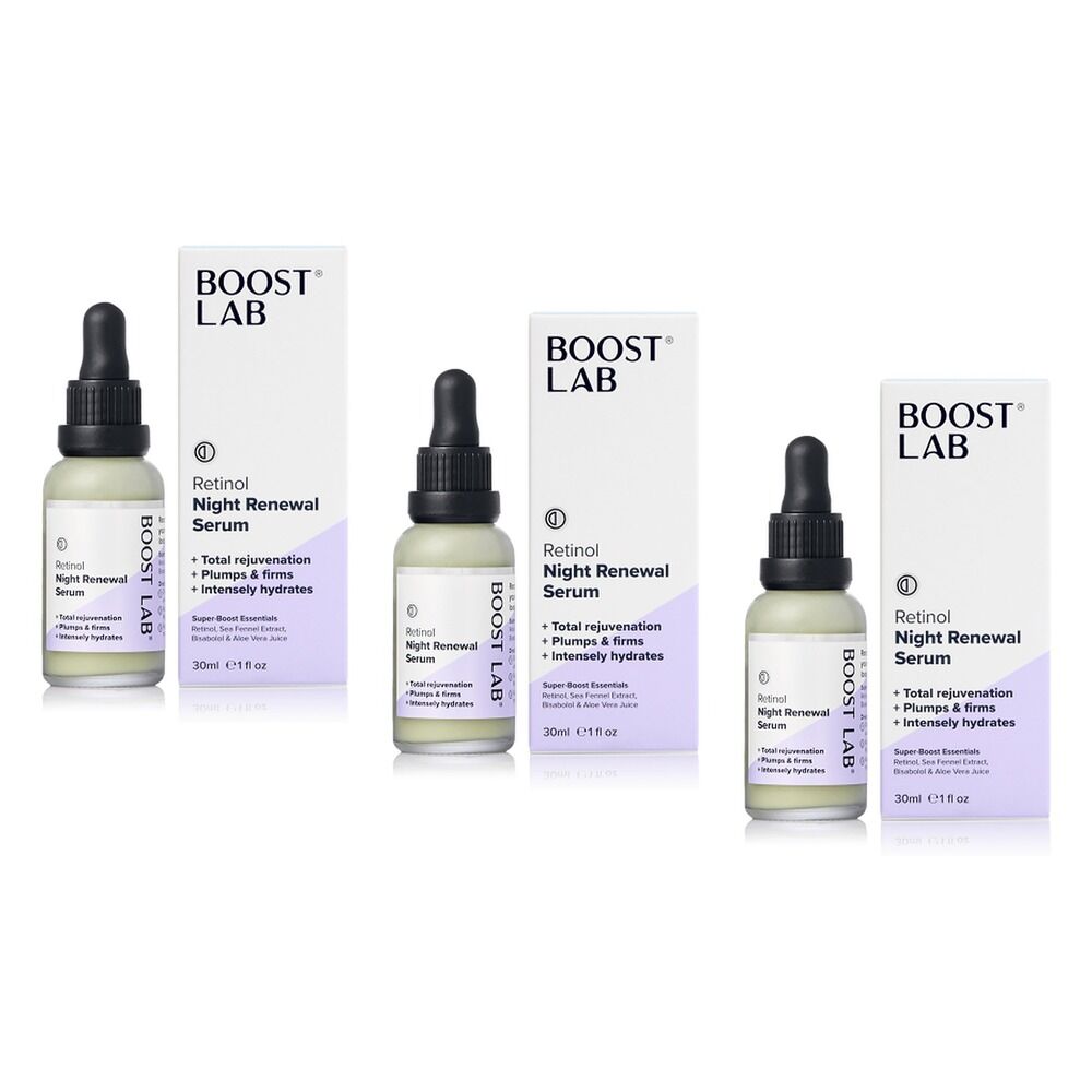Boost Lab Retinol Night Renewal Serum 30mL Pack of 3
