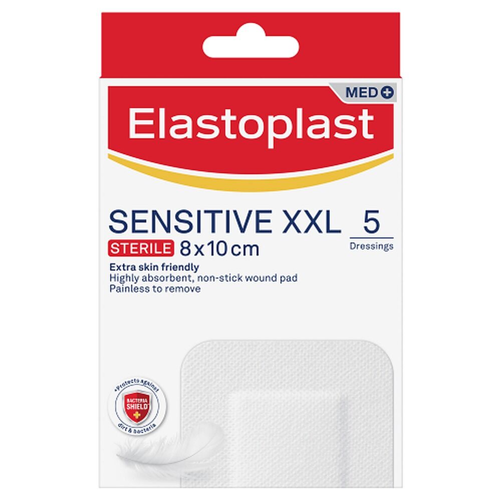 Elastoplast Sensitive XXL Sterile Dressings 8cm x 10cm