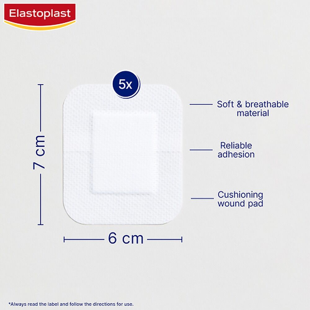 Elastoplast Sensitive XL Sterile Dressings 6cm x 7cm