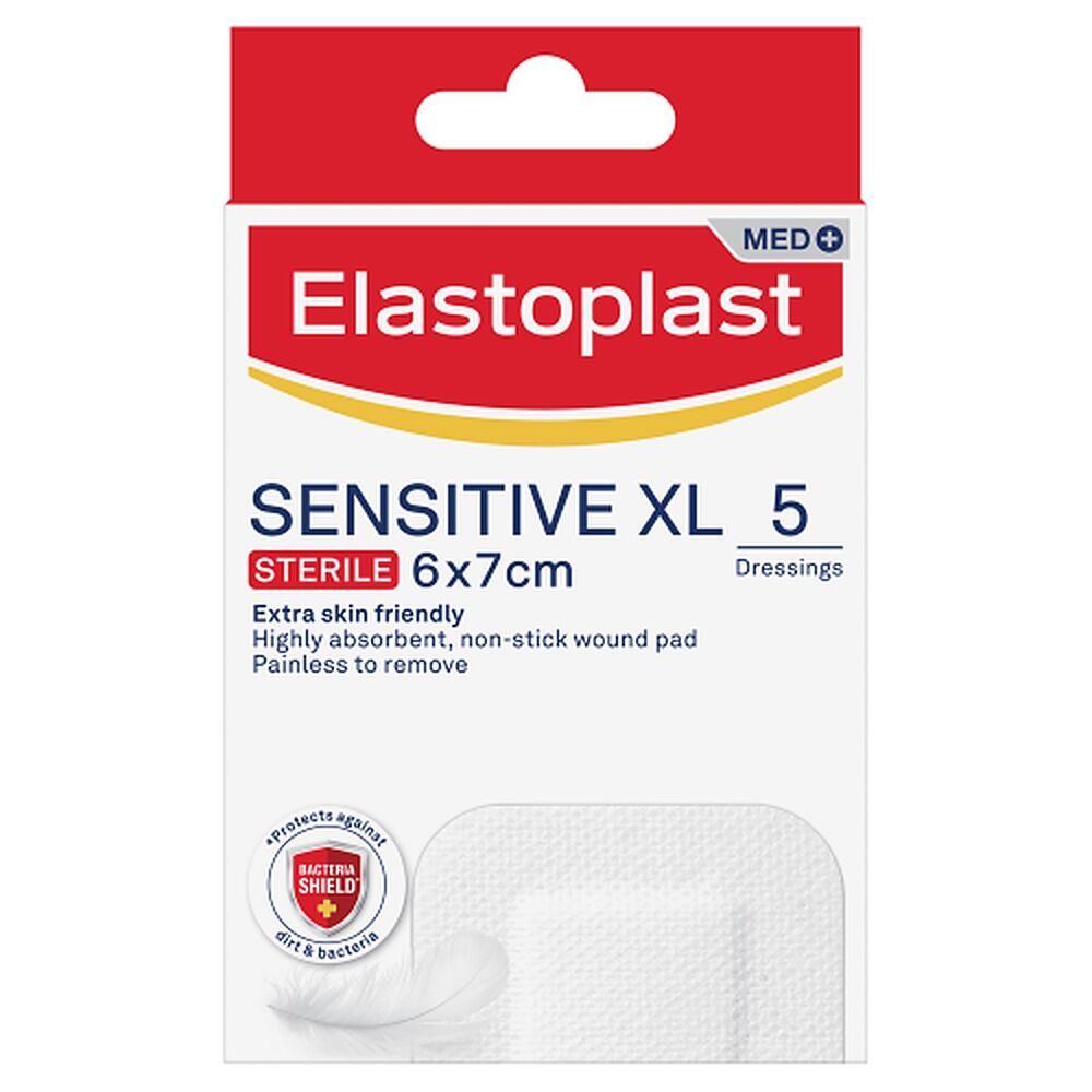 Elastoplast Sensitive XL Sterile Dressings 6cm x 7cm