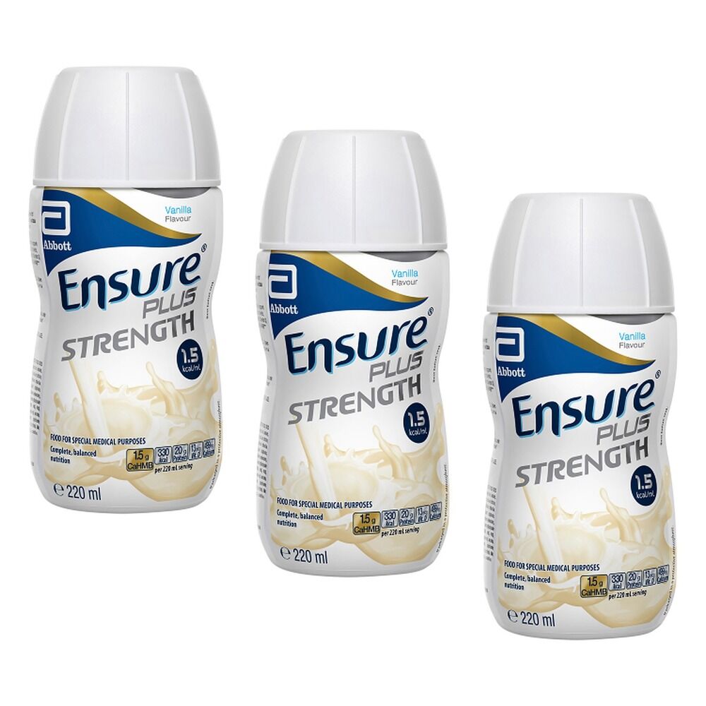 Ensure Plus Strength Vanilla Nutrition Drink 220mL Pack of 3