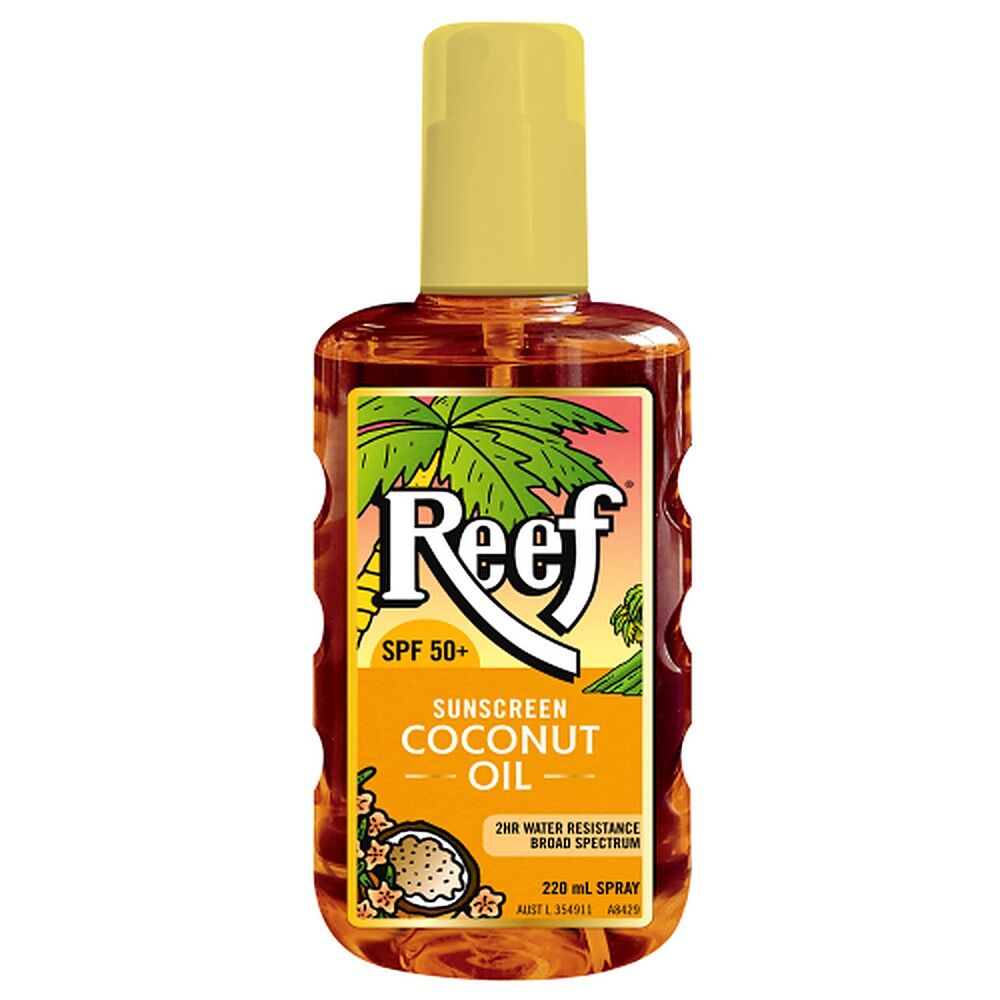 Reef Sunscreen Oil Infused with Coconut Oil Spray SPF50+ 220mL