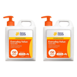 Cancer Council Everyday Value Sunscreen SPF 50 1L Pack of 2