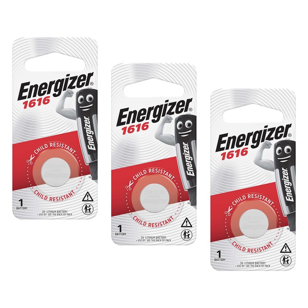 Energizer 1616 Lithium Coin Battery Pack of 3