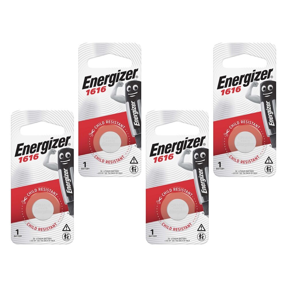 Energizer 1616 Lithium Coin Battery Pack of 4