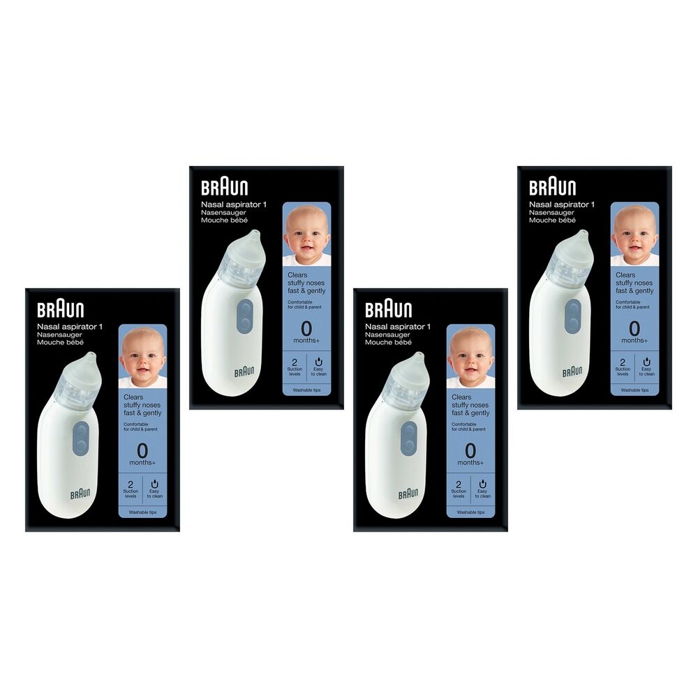 Braun Nasal Aspirator with Two Suction Levels Pack of 4