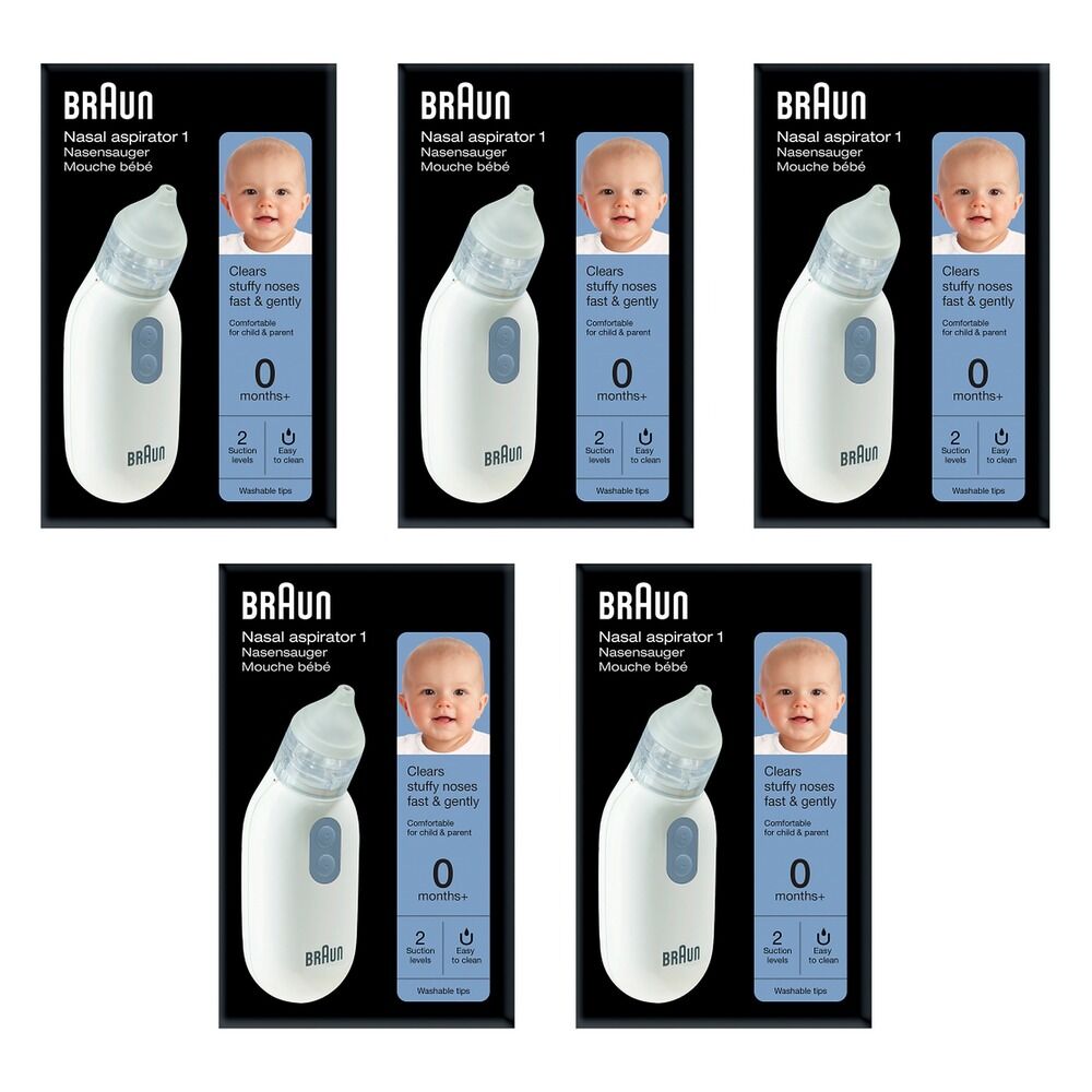 Braun Nasal Aspirator with Two Suction Levels Pack of 5
