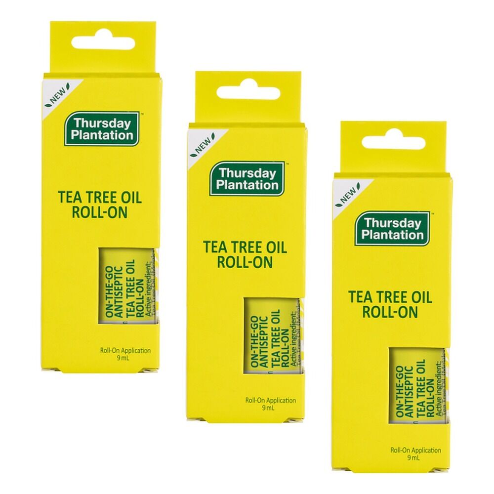 Thursday Plantation Tea Tree Oil Roll-On 9mL Pack of 3