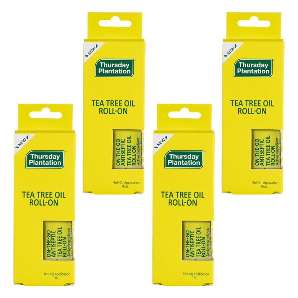 Thursday Plantation Tea Tree Oil Roll-On 9mL Pack of 4