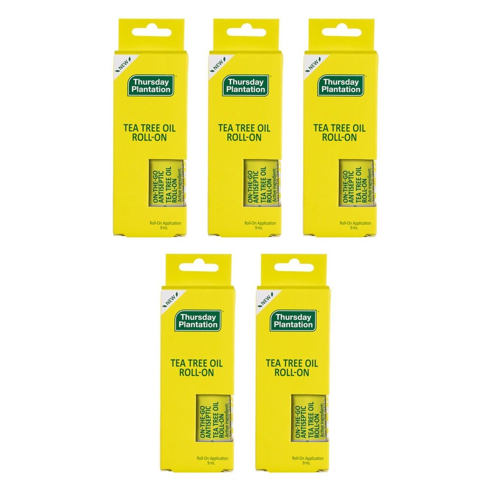 Thursday Plantation Tea Tree Oil Roll-On 9mL Pack of 5