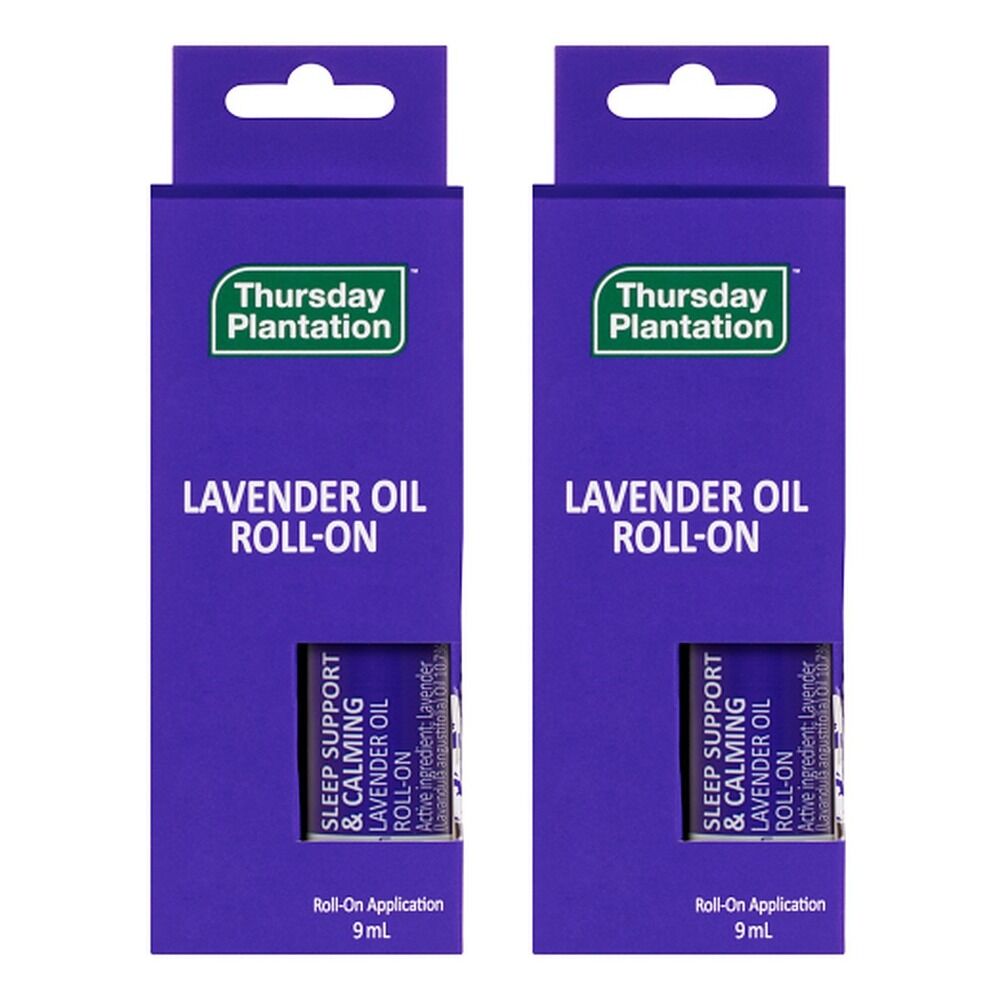 Thursday Plantation Sleep Support Calming Lavender Oil Roll-On 9mL Pack of 2