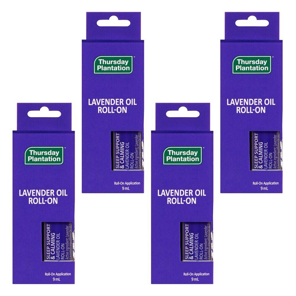 Thursday Plantation Sleep Support Calming Lavender Oil Roll-On 9mL Pack of 4