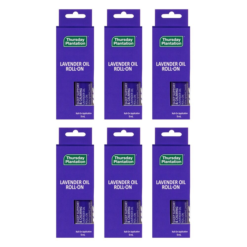 Thursday Plantation Sleep Support Calming Lavender Oil Roll-On 9mL Pack of 6