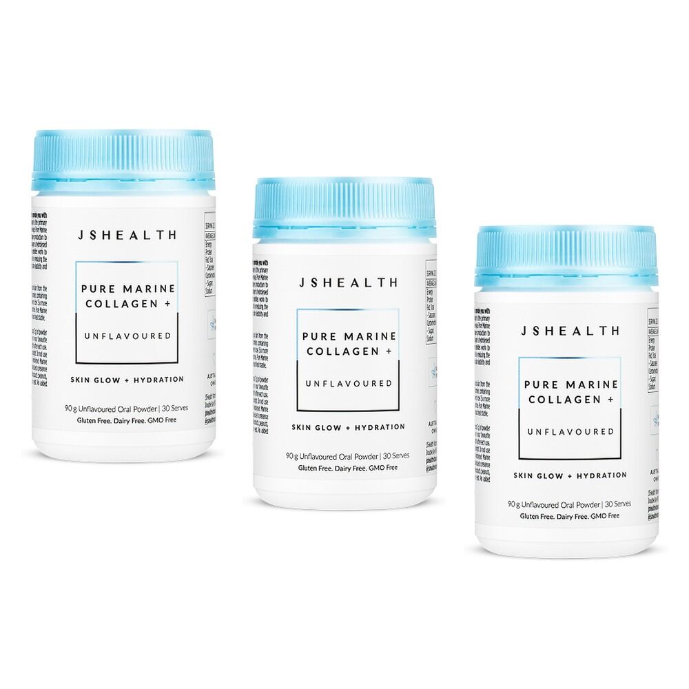 JSHealth Pure Marine Collagen Unflavoured 90g Pack of 3