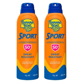 Banana Boat Sport SPF 50+ Clear Spray Sunscreen 175g Pack of 2
