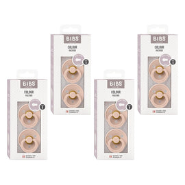 Bibs Colour Pacifier Blush Size 1 2 Pack Bundle of 4
