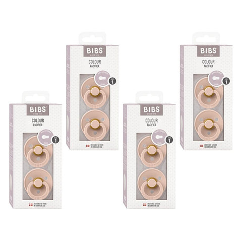 Bibs Colour Pacifier Blush Size 1 2 Pack Bundle of 4