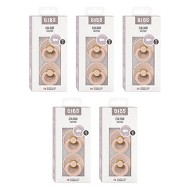 Bibs Colour Pacifier Blush Size 1 2 Pack Bundle of 5