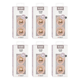 Bibs Colour Pacifier Blush Size 1 2 Pack Bundle of 6