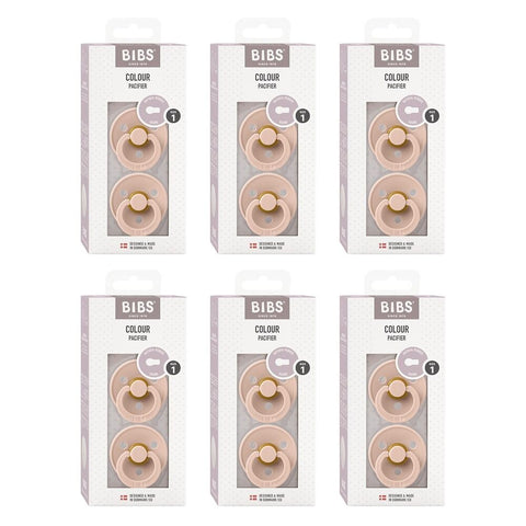 Bibs Colour Pacifier Blush Size 1 2 Pack Bundle of 6
