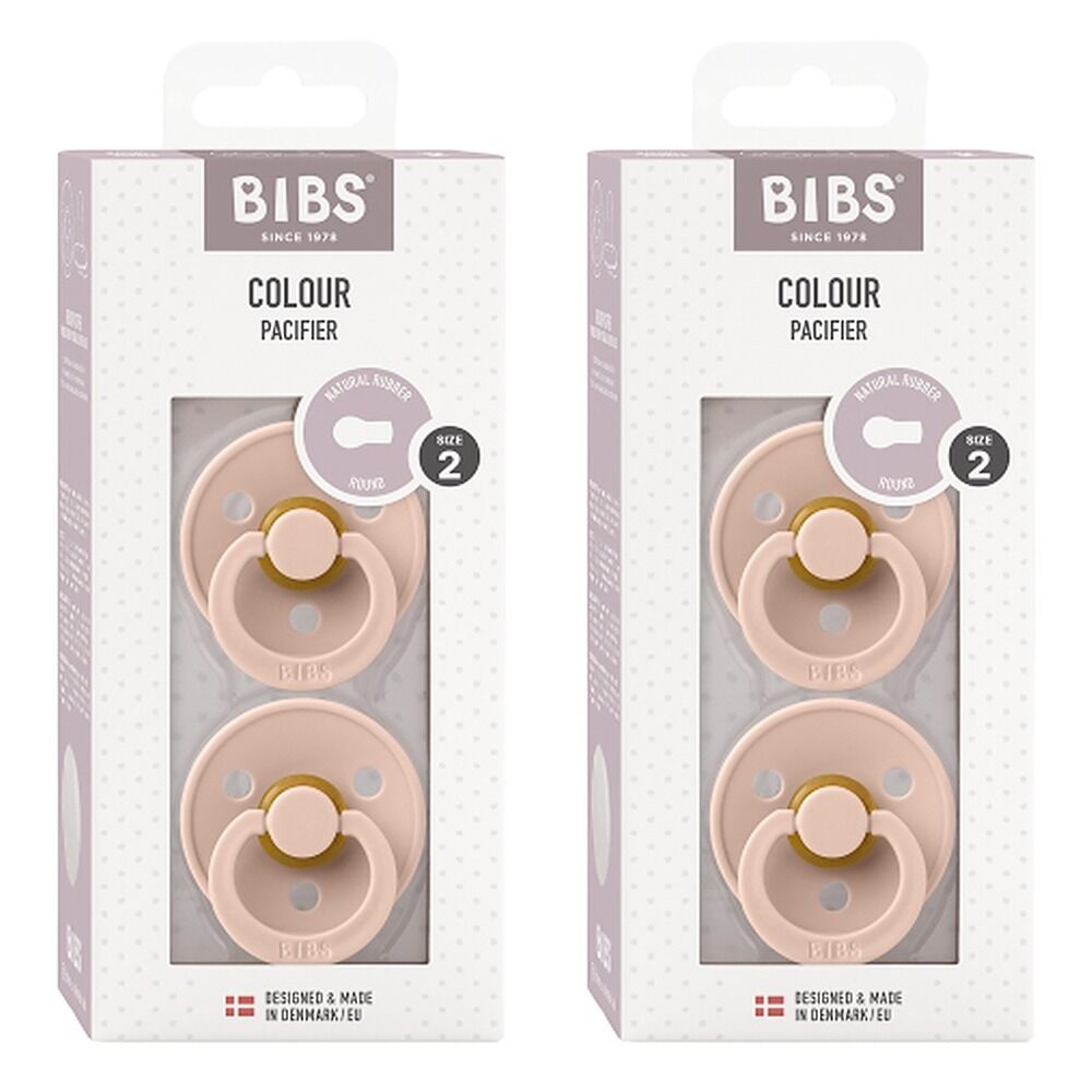 Bibs Colour Pacifier Blush Size 2 2 Pack Bundle of 2