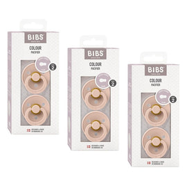 Bibs Colour Pacifier Blush Size 2 2 Pack Bundle of 3