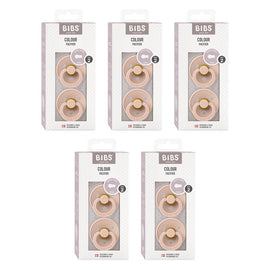 Bibs Colour Pacifier Blush Size 2 2 Pack Bundle of 5