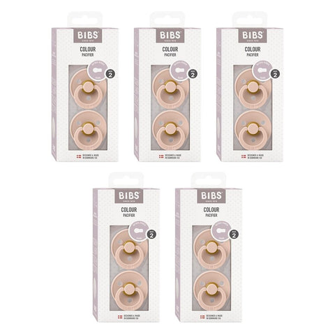 Bibs Colour Pacifier Blush Size 2 2 Pack Bundle of 5