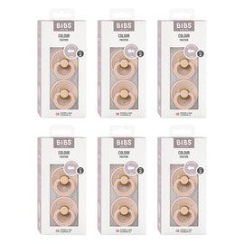 Bibs Colour Pacifier Blush Size 2 2 Pack Bundle of 6